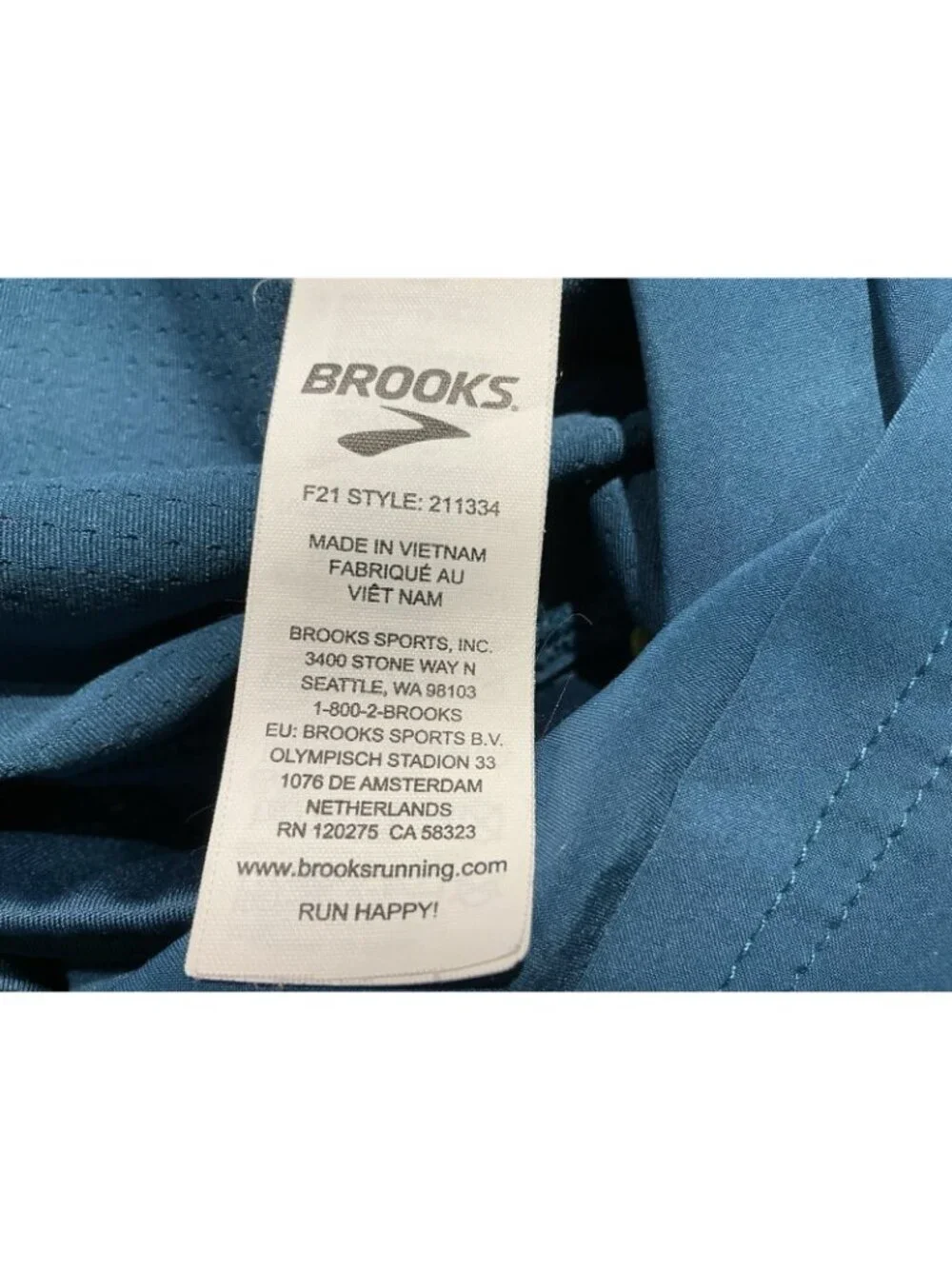 Brooks Sherpa Running Shorts Men’s XL Lined Teal Blue Green Trim - Picture 4 of 7